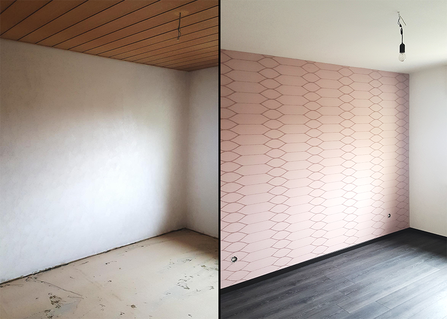 Schlafzimmer (vorher/nachher)